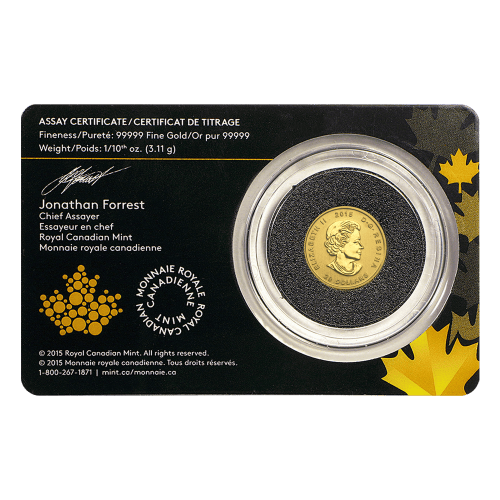 1/10 oz 2015 Call of the Wild Series: Howling Wolf Gold Coin | Royal Canadian Mint
