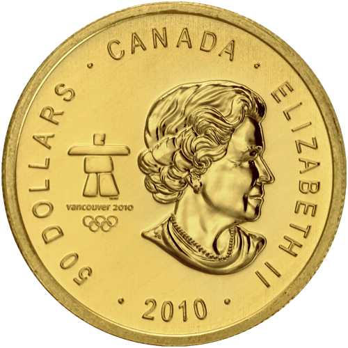 1 oz 2010 Canadian Olympic Hockey Gold Coin | Royal Canadian Mint