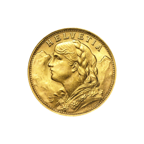 Random Year 20 Swiss Franc Gold Coin