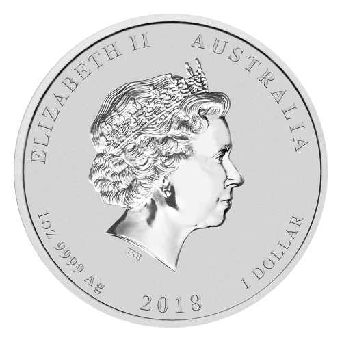 1 oz 2018 Lunar Year of the Dog Colourized Silver Coin | Perth Mint