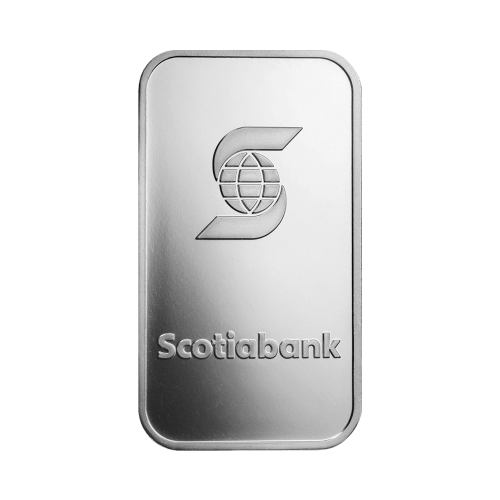Lingot d'argent Banque Scotia de 1 once