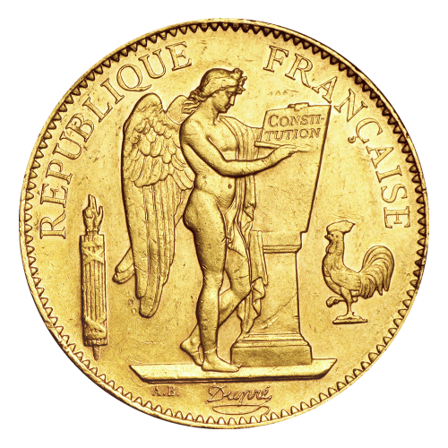 Pièce d'or 100 francs français d'année aléatoire