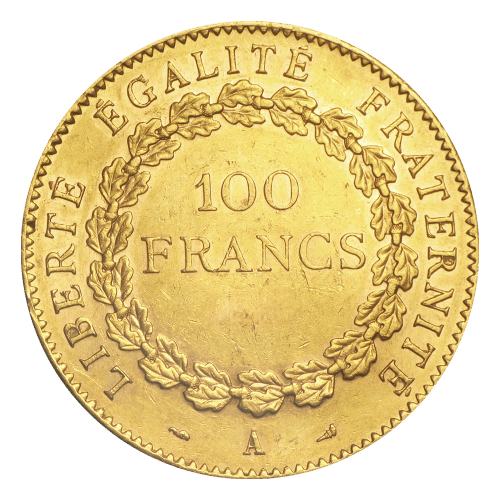 Pièce d'or 100 francs français d'année aléatoire