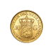 Pièce d'or 10 florins néerlandais d'année aléatoire