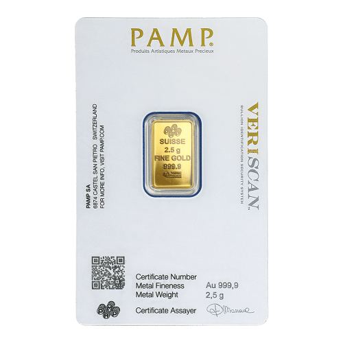 2.5 gram Gold Bar | PAMP Suisse