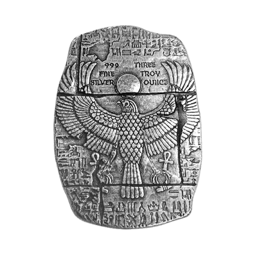 3 oz Egyptian Relics Series Silver Bar | Monarch Precious Metals