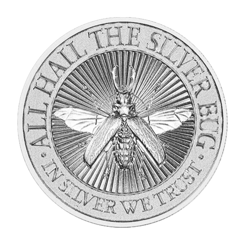 2 oz Silver Bug | Giant Longhorn Beetle High Relief Silver Round