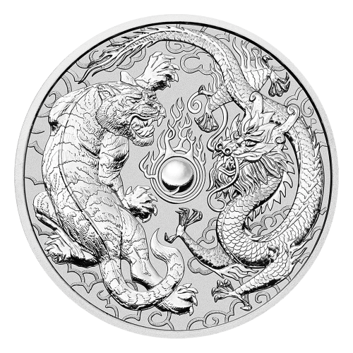 1 oz 2018 Dragon and Tiger Silver Coin | Perth Mint