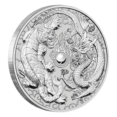 1 oz 2018 Dragon and Tiger Silver Coin | Perth Mint