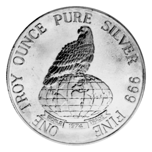 ゴールデンステートミント銀貨1オンス 1 oz 1974 El Paso Mint World Trade Silver Round | Silver Gold Bull US