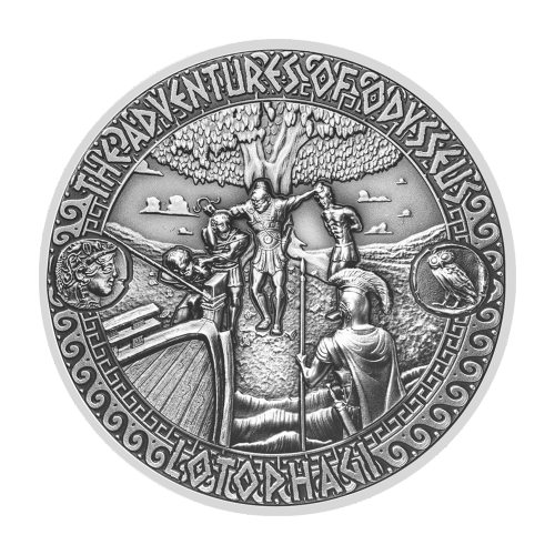 2 oz 2018 Adventures of Odysseus: Land of the Lotophagi Silver Coin