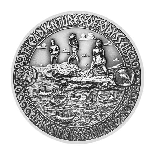2 oz 2018 Adventures of Odysseus: Escape from Laestrygonians Silver Coin