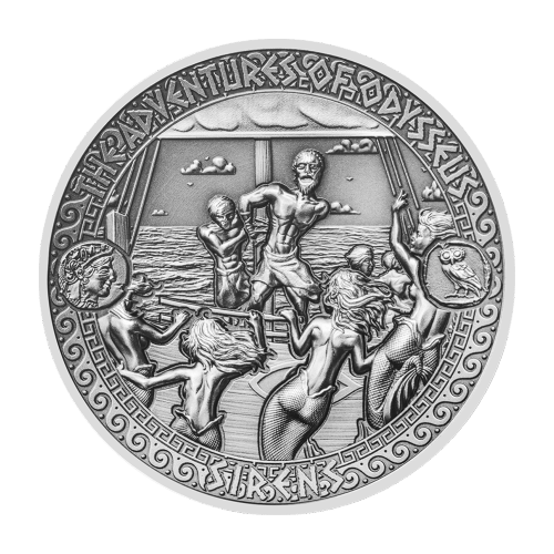 2 oz 2018 Adventures of Odysseus: Siren Island Silver Coin