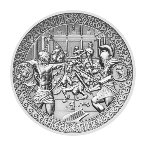2 oz 2018 Adventures of Odysseus: Odysseus Return Silver Coin