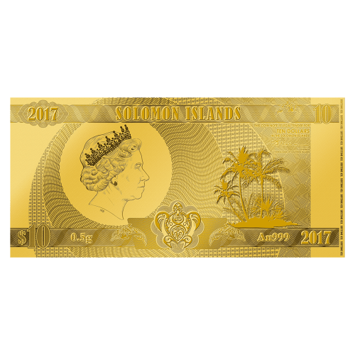 0.5 gram Money of the World Series | Money of the World Coin Note Gold Thin Wafer