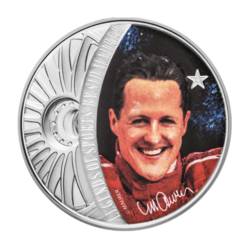 1 oz 2018 Celebrity Icons Series | Legends of Sport - Racing | Michael Schumacher Silver Coin