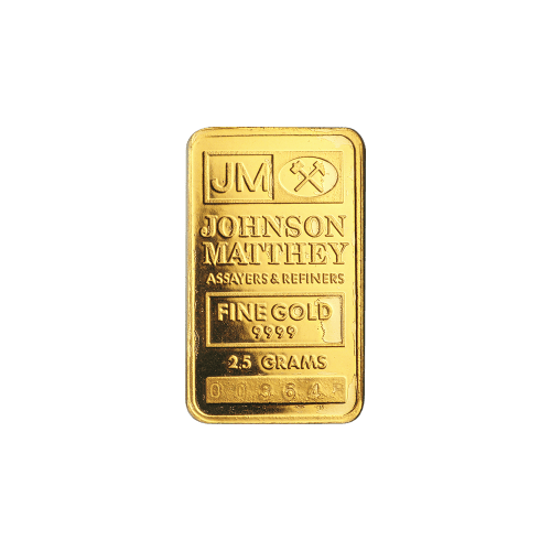 2.5 gram Vintage Gold Bar | Johnson Matthey