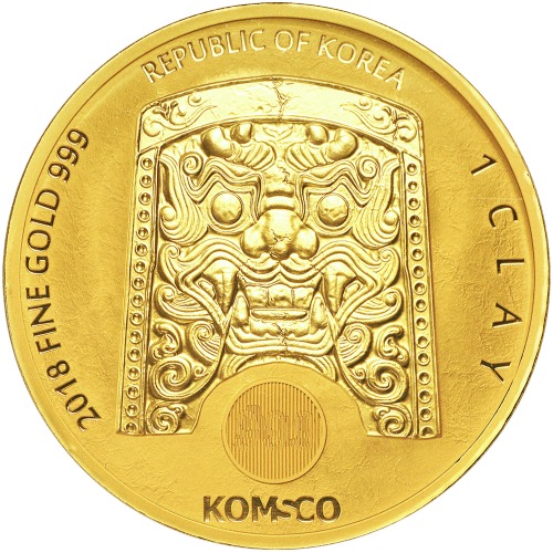 1 oz 2018 South Korean Chiwoo Cheonwang Gold Round | KOMSCO