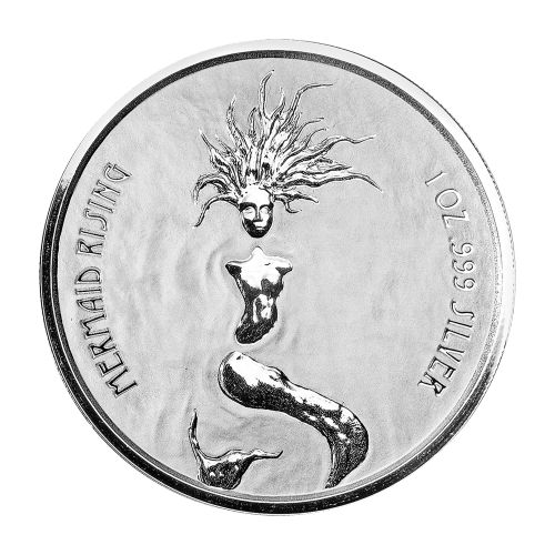 1 oz 2018 Fiji Mermaid Rising Silver Coin