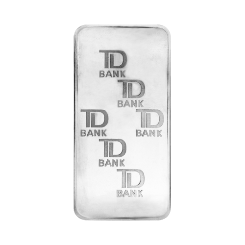 10 oz TD Bank Vintage Silver Bar | Johnson Matthey