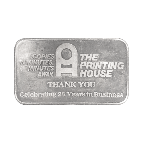 Lingot 2 onces d'argent vintage The Printing House | Johnson Matthey