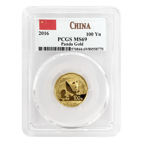 8 gram 2016 Chinese Panda PCGS MS 69 Gold Coin | Chinese Mint