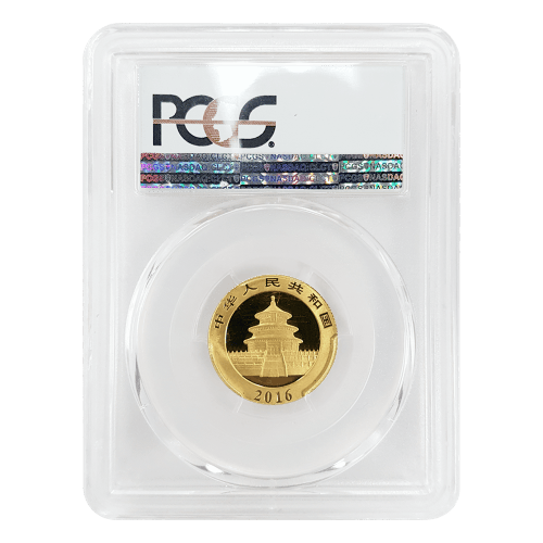 8 gram 2016 Chinese Panda PCGS MS 69 Gold Coin | Chinese Mint