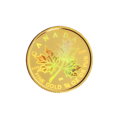 1/4 oz 2001 Canadian Maple Leaf Hologram Gold Coin | Royal Canadian Mint