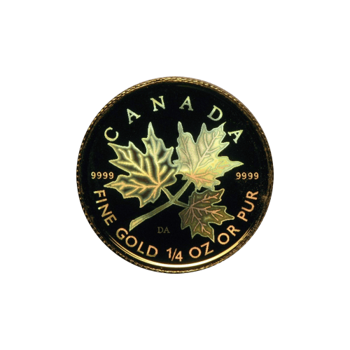 1/4 oz 2001 Canadian Maple Leaf Hologram Gold Coin | Royal Canadian Mint