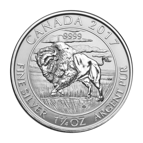 1.25 oz 2017 Canadian Bison Silver Coin | Royal Canadian Mint | Silver Gold Bull Canada