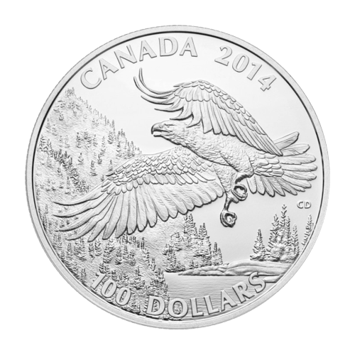 Pièce 1 once d'argent 100 $ pour 100 $ Année aléatoire
