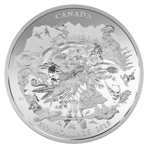 Pièce 2 onces d'argent 200 $ pour 200 $ Année aléatoire