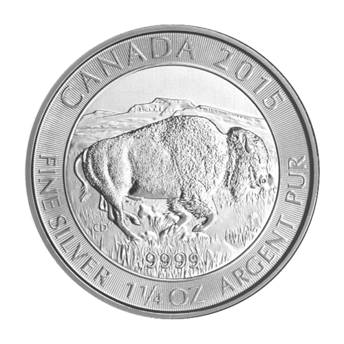 1.25 oz 2015 Canadian Bison PCGS MS69 First Strike Silver Coin | Royal Canadian Mint