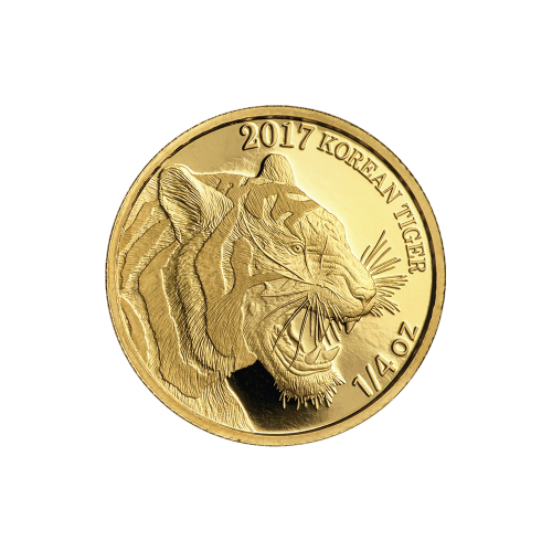 1/4 oz 2017 South Korean Tiger Gold Round | KOMSCO