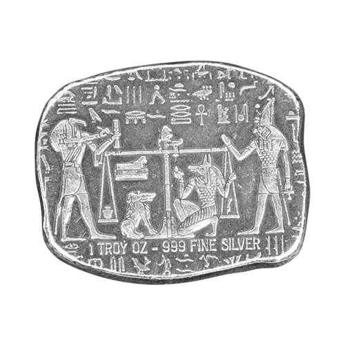 1 oz Egyptian Relic Series: Anubis Jackal Silver Bar | Monarch Precious Metals