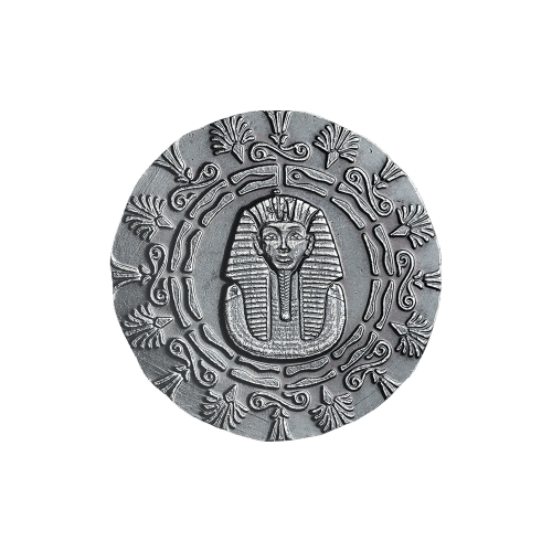 1/4 oz Egyptian King Tut and Pyramid Silver Round | Monarch Precious Metals