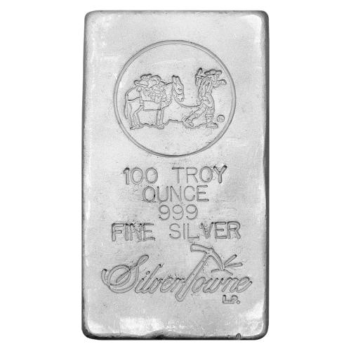 100 oz Silver Bar | Silvertowne Mint