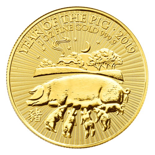 Pièce 1 once d'or Année lunaire du Cochon 2019 | La Monnaie royale