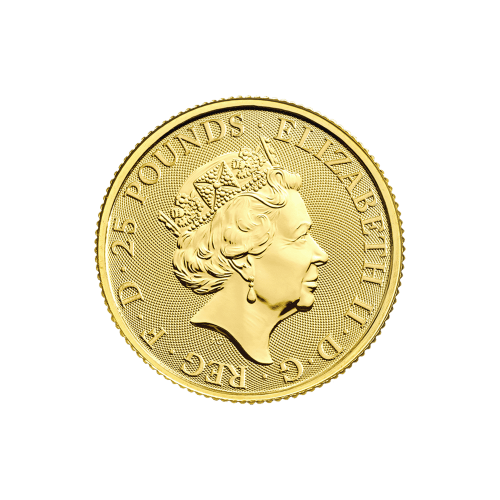 1/4 oz 2019 Queen's Beasts Falcon of the Plantagenets Gold Coin | The Royal Mint