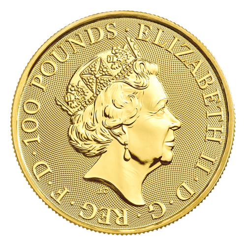 1 oz 2019 Queen's Beasts Falcon of the Plantagenets Gold Coin | The Royal Mint