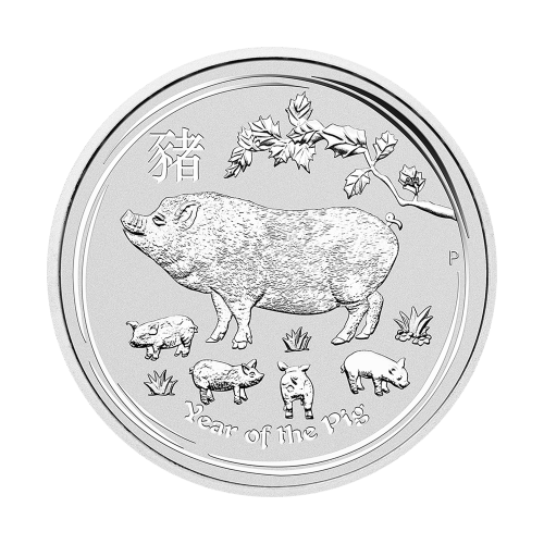 Pièce 1/2 once d'argent Lunaire Année du Cochon 2019 | Monnaie de Perth