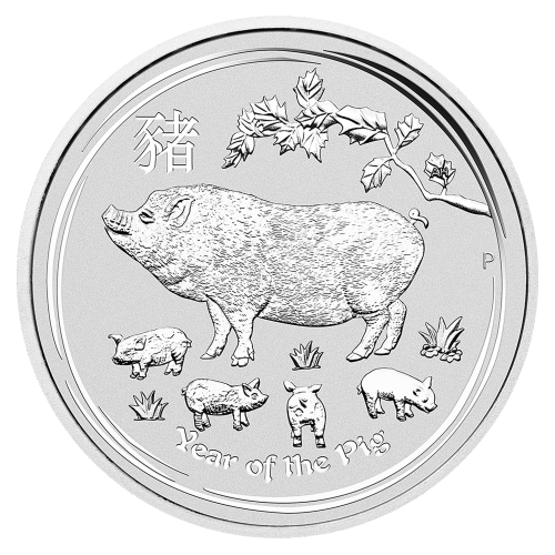 Pièce 2 onces d'argent Lunaire Année du Cochon 2019 | Monnaie de Perth