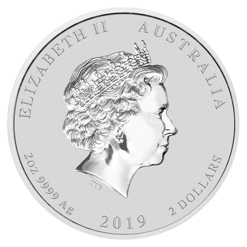 Pièce 2 onces d'argent Lunaire Année du Cochon 2019 | Monnaie de Perth