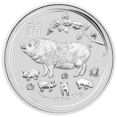 10 oz 2019 Lunar Year of the Pig Silver Coin | Perth Mint | Silver