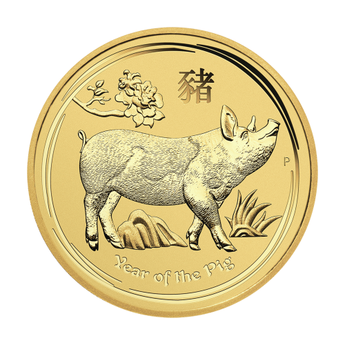 1/2 oz 2019 Lunar Year of the Pig Gold Coin | Perth Mint