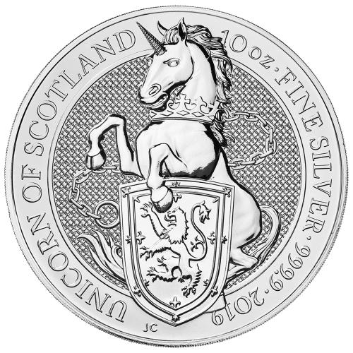Pièce 10 onces d'argent Les Bêtes de la Reine : Licorne d'Écosse 2019 | La Monnaie royale