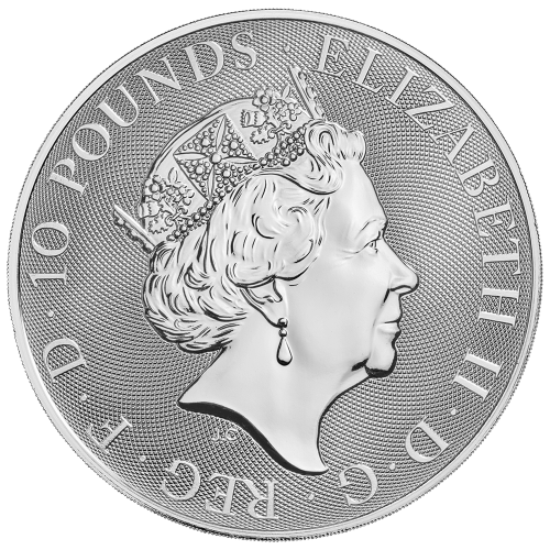 Pièce 10 onces d'argent Les Bêtes de la Reine : Licorne d'Écosse 2019 | La Monnaie royale