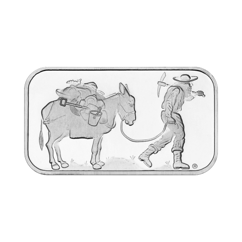 1 oz Retro Prospector Silver Bar | Silvertowne Mint