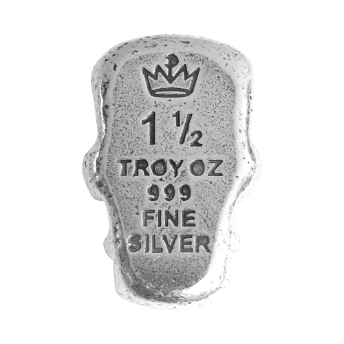1,5 once Lingot d'argent Tête de monstre Frankenstein | Monarch Precious Metals