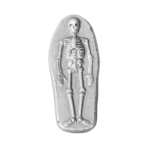 3 oz Skeleton Silver Bar | Monarch Precious Metals
